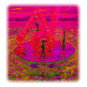 Obra de Bellod del proyecto Latent Paintings donde la imagen emerge progresivamente a trav&eacute;s de la luz.