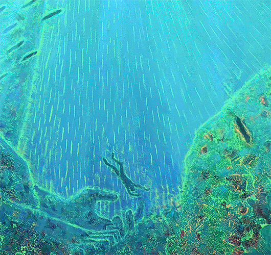 Detall Awakwning. Painting by Guillermo Bellod