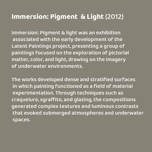 Exhibition: Immersion: Pigment &Light by Guillermo Bellod