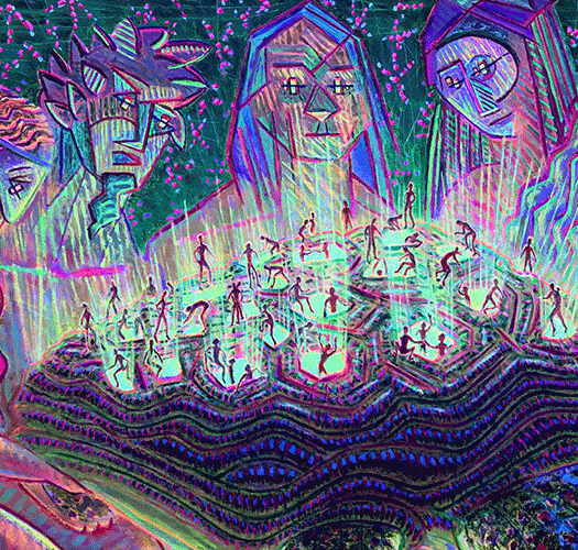 Detalle de bra de Bellod del proyecto Latent Paintings donde la luz transforma la percepci&oacute;n del color.